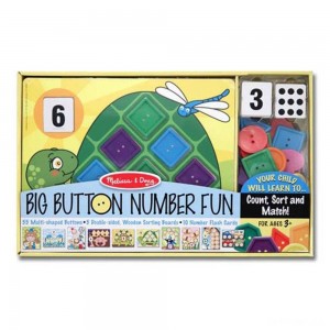 Black Friday | Melissa & Doug Big Button Number Fun Counting and Matching Activity Set Board Game, Kids Unisex - Sale