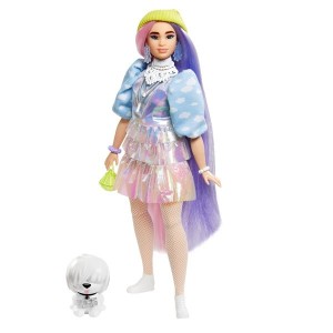 Black Friday | Barbie Extra Doll in Shimmery Look with Pet Puppy Toy